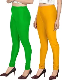 Fabulous Multicoloured Silk Blend  Leggings For Women-thumb2