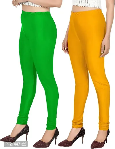 Fabulous Multicoloured Silk Blend  Leggings For Women-thumb3