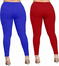 Stylish  Comfortable Cotton Ankle Length Women's Premium Cotton Stretchable Leggings with Rib for women-thumb1