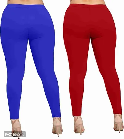 Stylish  Comfortable Cotton Ankle Length Women's Premium Cotton Stretchable Leggings with Rib for women-thumb2