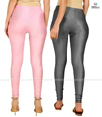 Stylish Women Lycra Blend Leggings Pack of 2-thumb2