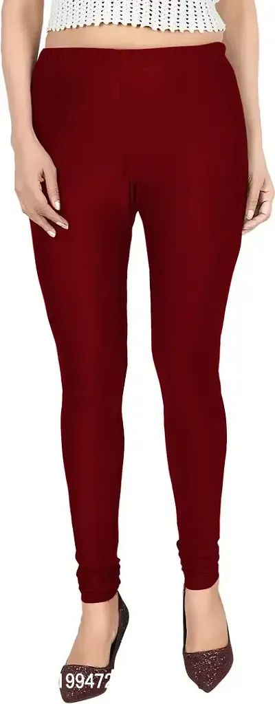 Fabulous Silk Blend Solid Leggings For Women-thumb0