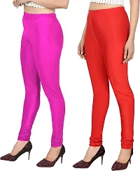 Fabulous Multicoloured Silk Blend  Leggings Combo For Women-thumb2