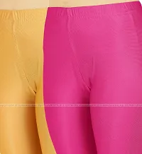 Stylish Women Lycra Blend Leggings Pack of 2-thumb3