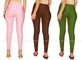 Fabulous Multicoloured Lycra Blend Solid Leggings For Women Pack Of 3-thumb2