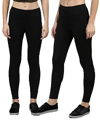 Fabulous Black Satin Leggings For Women-thumb3