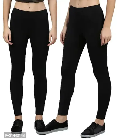 Fabulous Black Satin Leggings For Women-thumb4