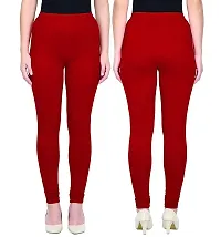 Fabulous Red Cotton Leggings For Women-thumb4