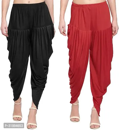 Fabulous Rayon Solid Dhoti Salwar For Women- Pack Of 2-thumb0