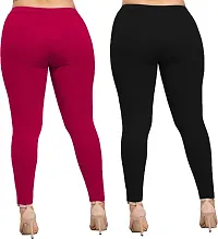 Fabulous Cotton Blend Solid Leggings For Women- Pack Of 2-thumb1