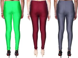 Colors Cube Streachable Shiny Chudidar Legging Combo Pack-thumb1