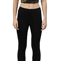 Fabulous Black Satin Leggings For Women-thumb4