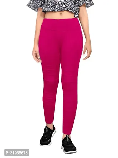 Stylish Pink Cotton Solid Ethnic Pants For Women-thumb0