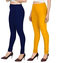 Stylish Multicoloured  Lycra Leggings For Women Pack Of 2-thumb1