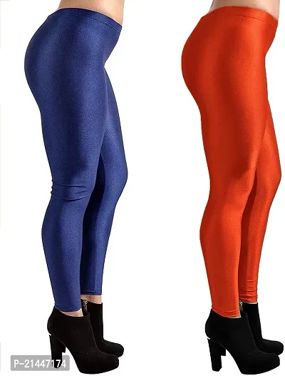 Fabulous Multicoloured Silk Blend  Leggings Combo For Women-thumb2