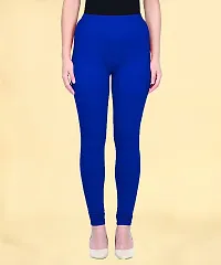 Fabulous Blue Cotton Solid Leggings For Women-thumb1