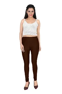 Fabulous Brown Satin Leggings For Women-thumb3