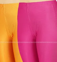 Stylish Women Lycra Blend Leggings Pack of 2-thumb3