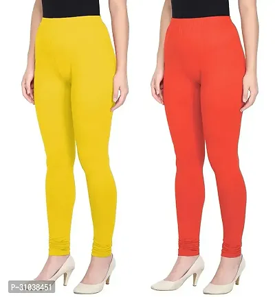 Stylish Multicoloured Cotton Solid Leggings For Women Pack Of 2-thumb4