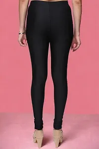 Fabulous Black Lycra Solid Leggings For Women-thumb1