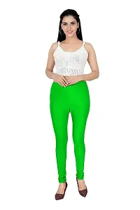 Fabulous Green Satin Leggings For Women-thumb3