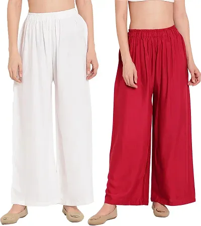 Elegant Rayon Solid Ethnic Pant For Women