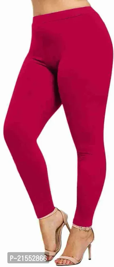 Stylish  Comfortable Cotton Ankle Length Women's Premium Cotton Stretchable Leggings with Rib for women