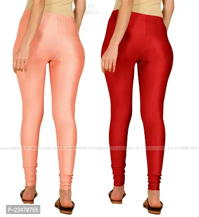 Stylish Women Lycra Blend Leggings Pack of 2-thumb3