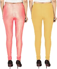 Fabulous Multicoloured Silk Blend  Leggings Combo For Women-thumb1