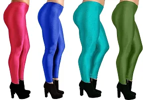 Colors Cube Streachable Shiny Chudidar Legging Combo Pack-thumb2