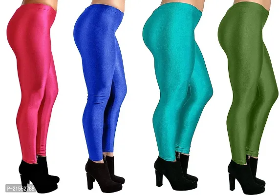 Colors Cube Streachable Shiny Chudidar Legging Combo Pack-thumb3