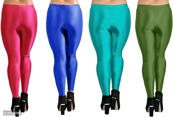 Colors Cube Streachable Shiny Chudidar Legging Combo Pack-thumb2