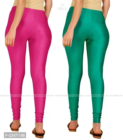 Stylish Women Lycra Blend Leggings Pack of 2-thumb3