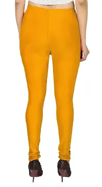 Stylish Yellow Lycra Solid Leggings For Women-thumb1