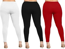 Fabulous Cotton Blend Solid Leggings For Women- Pack Of 3-thumb1