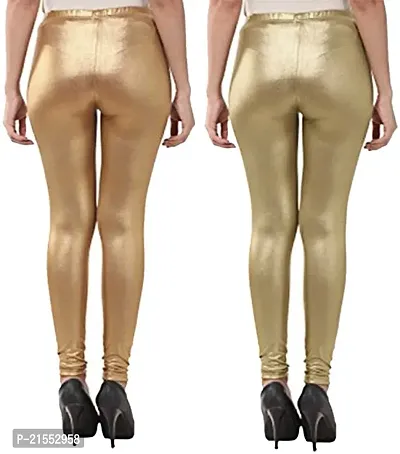 Glamorous Gold and Silver Shimmer Churidar Leggings: Sparkle and Shine in Style!-thumb2