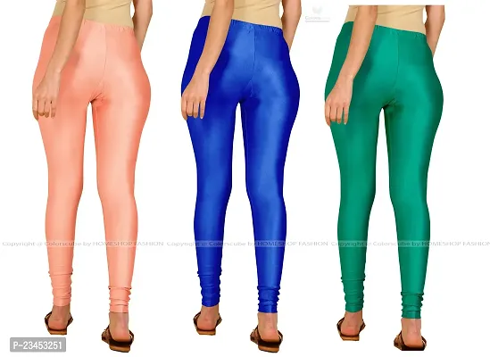 Fabulous Multicoloured Lycra Blend Solid Leggings For Women Pack Of 3-thumb3