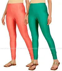 Stylish Women Lycra Blend Leggings Pack of 2-thumb1