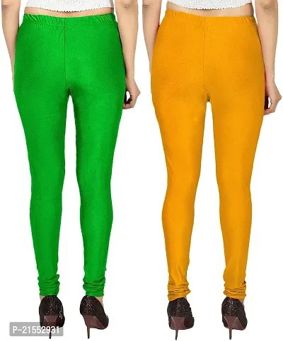 Colors Cube Streachable Shiny Chudidar Legging Combo Pack-thumb2