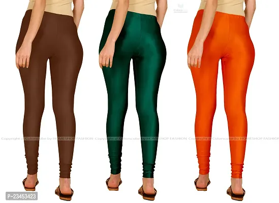 Fabulous Multicoloured Lycra Blend Solid Leggings For Women Pack Of 3-thumb3