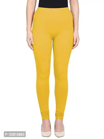 Fabulous Yellow Cotton Leggings For Women-thumb0