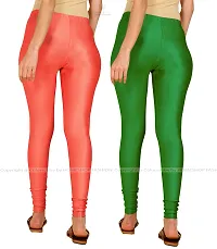 Stylish Women Lycra Blend Leggings Pack of 2-thumb2