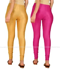 Stylish Women Lycra Blend Leggings Pack of 2-thumb2