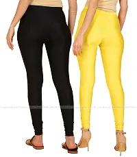 Stylish Women Lycra Blend Leggings Pack of 2-thumb2