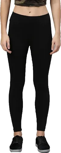 Stylish Cotton Blend Solid Leggings