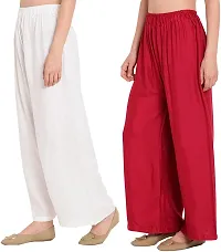 Elegant Multicoloured Rayon Solid Ethnic Pant For Women-thumb2