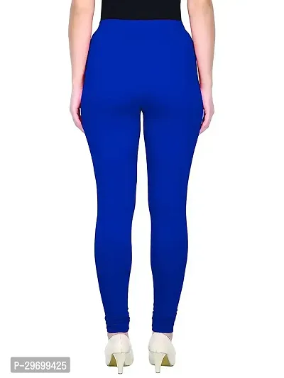 Fabulous Blue Cotton Solid Leggings For Women-thumb2