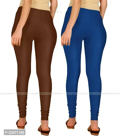 Stylish Women Lycra Blend Leggings Pack of 2-thumb3