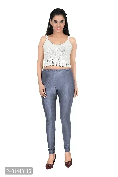 Fabulous Grey Satin Leggings For Women-thumb4