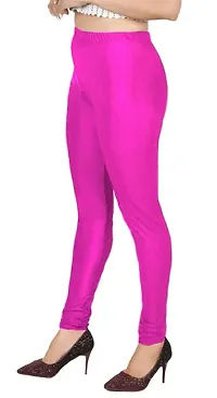 Fabulous Pink Satin Leggings For Women-thumb2